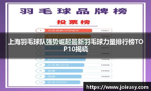 上海羽毛球队强势崛起最新羽毛球力量排行榜TOP10揭晓