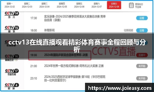 cctv13在线直播观看精彩体育赛事全程回顾与分析