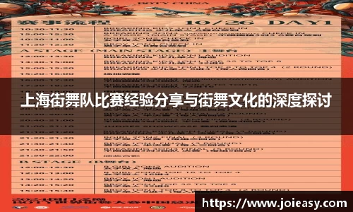 上海街舞队比赛经验分享与街舞文化的深度探讨