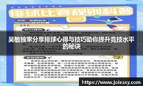 吴敏独家分享排球心得与技巧助你提升竞技水平的秘诀