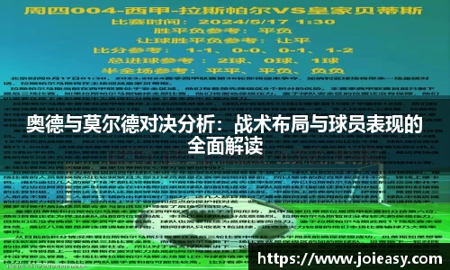 奥德与莫尔德对决分析：战术布局与球员表现的全面解读